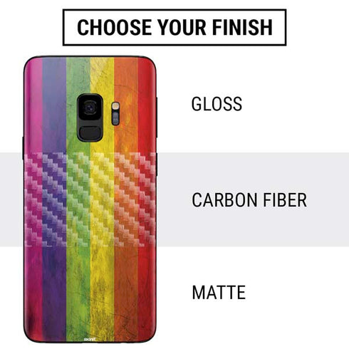 Distressed Rainbow Flag Galaxy S9 Skin