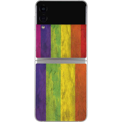 Distressed Rainbow Flag Galaxy Z Flip3 5G Skin