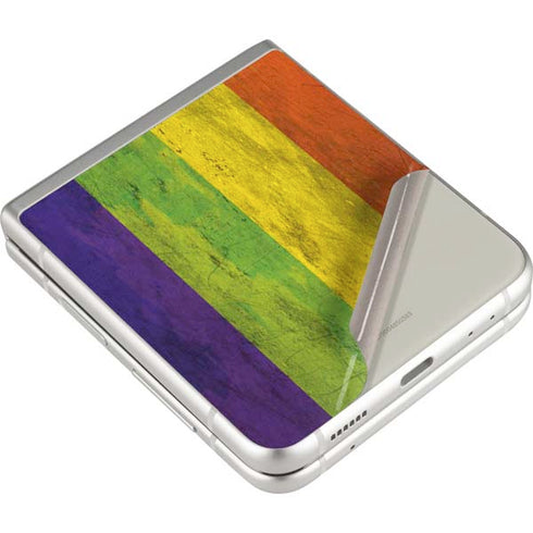 Distressed Rainbow Flag Galaxy Z Flip3 5G Skin