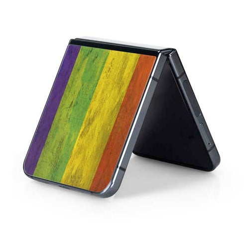 Distressed Rainbow Flag Galaxy Z Flip5 5G Skin