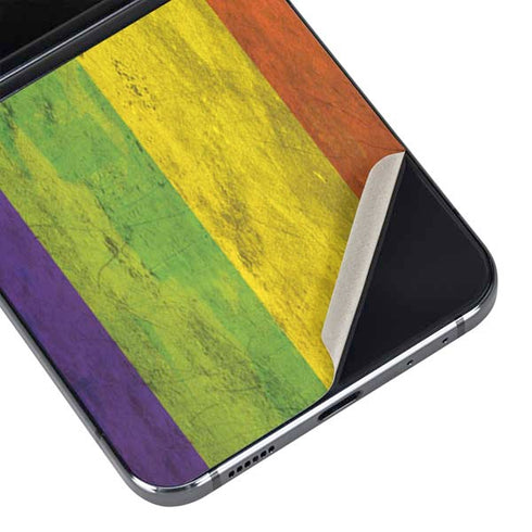 Distressed Rainbow Flag Galaxy Z Flip5 5G Skin