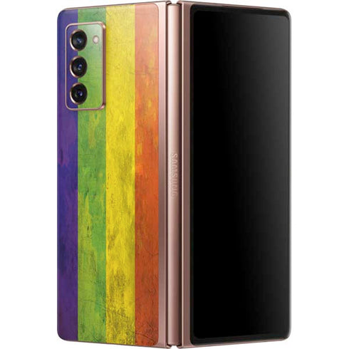 Distressed Rainbow Flag Galaxy Z Fold2 5G Skin
