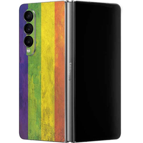 Distressed Rainbow Flag Galaxy Z Fold4 5G Skin