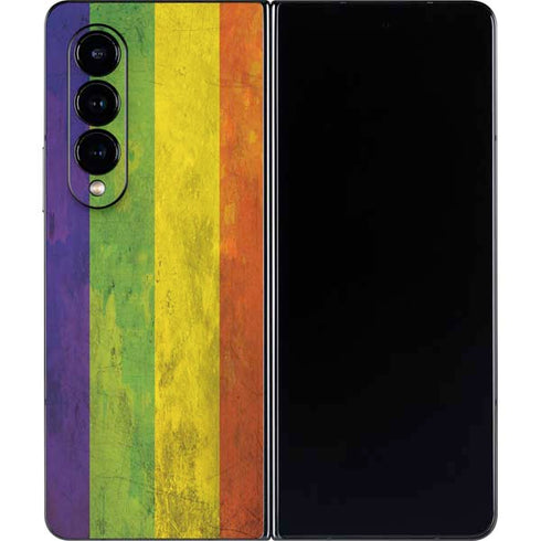 Distressed Rainbow Flag Galaxy Z Fold4 5G Skin