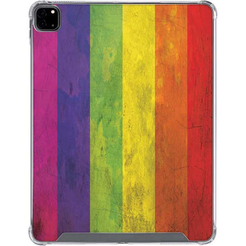 Distressed Rainbow Flag iPad Pro 12.9in (2020) Clear Case