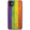 Distressed Rainbow Flag iPhone 11 Clear Case