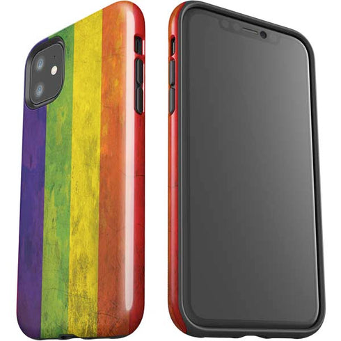 Distressed Rainbow Flag iPhone 11 Impact Case