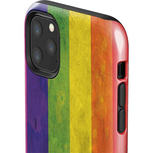 Distressed Rainbow Flag iPhone 11 Pro Max Impact Case