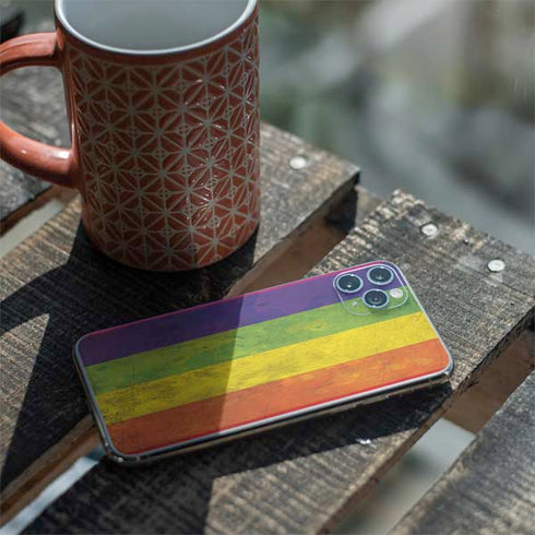 Distressed Rainbow Flag iPhone 11 Pro Max Skin