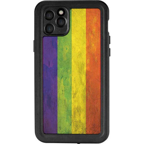 Distressed Rainbow Flag iPhone 11 Pro Max Waterproof Case