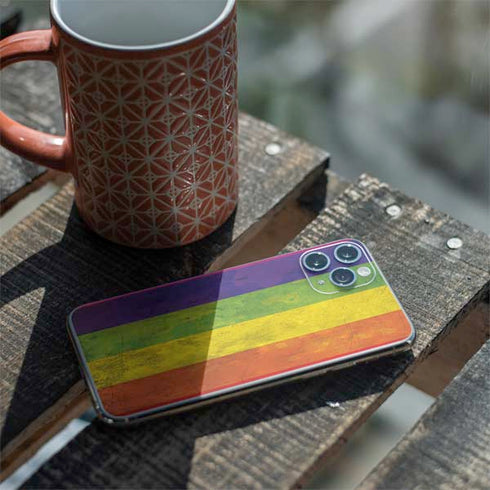 Distressed Rainbow Flag iPhone 11 Pro Skin