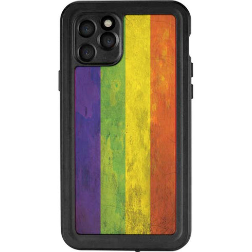 Distressed Rainbow Flag iPhone 11 Pro Waterproof Case