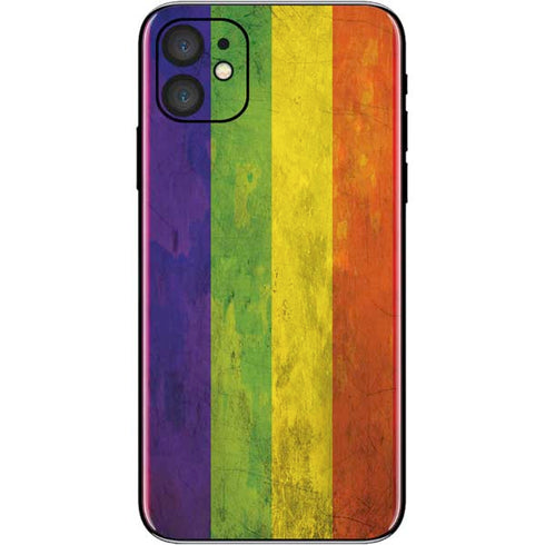 Distressed Rainbow Flag iPhone 11 Skin