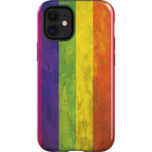 Distressed Rainbow Flag iPhone 12 Mini Impact Case