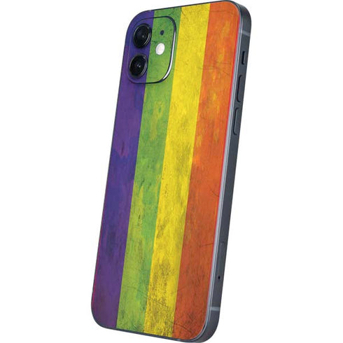Distressed Rainbow Flag iPhone 12 Mini Skin