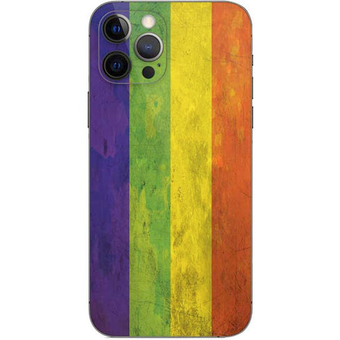 Distressed Rainbow Flag iPhone 12 Pro Skin