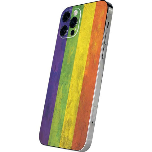 Distressed Rainbow Flag iPhone 12 Pro Skin