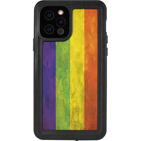 Distressed Rainbow Flag iPhone 12 Pro Waterproof Case