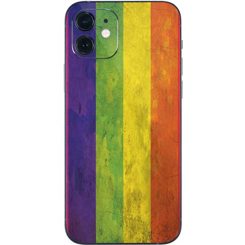 Distressed Rainbow Flag iPhone 12 Skin