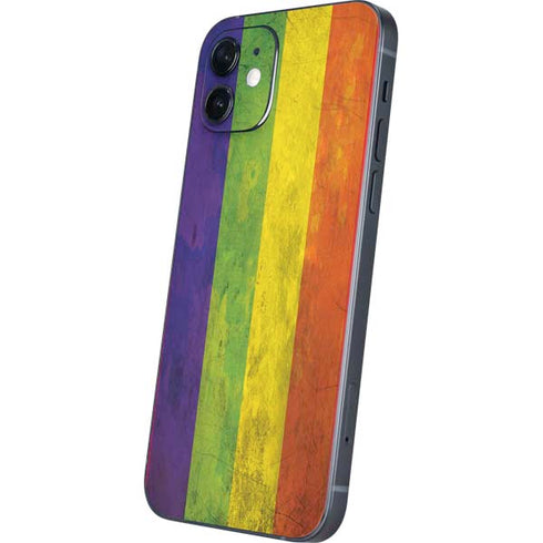 Distressed Rainbow Flag iPhone 12 Skin