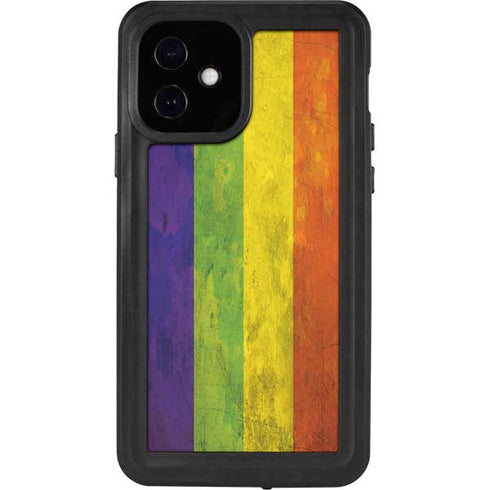 Distressed Rainbow Flag iPhone 12 Waterproof Case