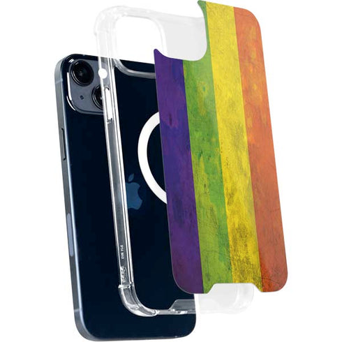 Distressed Rainbow Flag iPhone 13 MagSafe Case