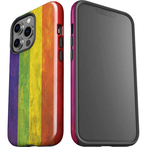 Distressed Rainbow Flag iPhone 13 Pro Impact Case