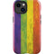 Distressed Rainbow Flag iPhone 15 Plus Impact Case