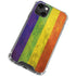 Distressed Rainbow Flag iPhone 14 Plus Clear Case