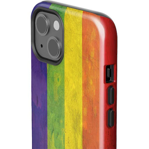 Distressed Rainbow Flag iPhone 14 Impact Case