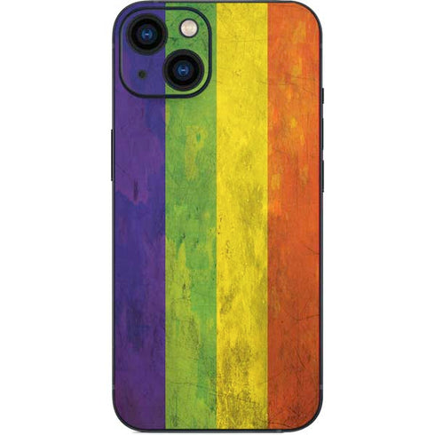Distressed Rainbow Flag iPhone 14 Plus Skin
