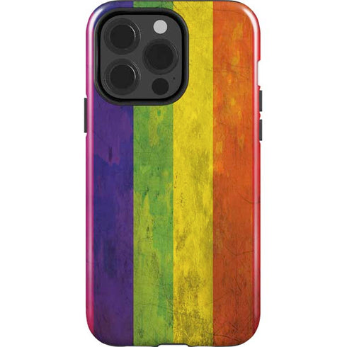 Distressed Rainbow Flag iPhone 15 Pro Impact Case