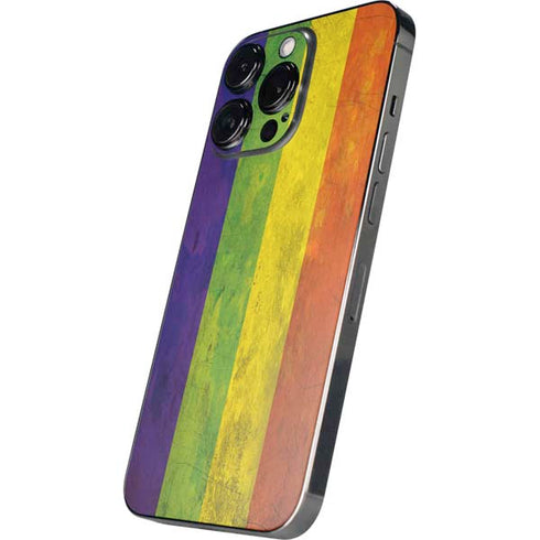 Distressed Rainbow Flag iPhone 14 Pro Max Skin