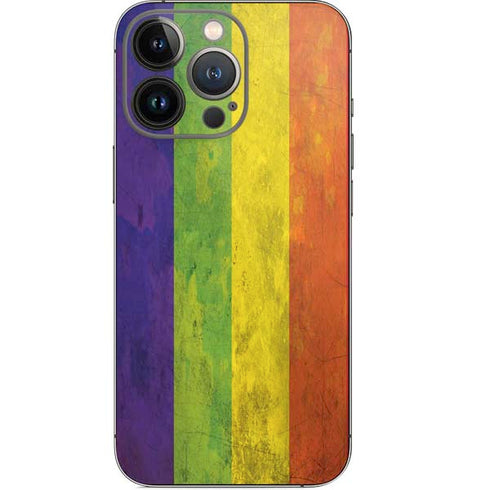 Distressed Rainbow Flag iPhone 14 Pro Skin