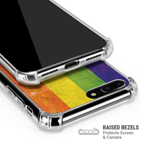 Distressed Rainbow Flag iPhone 7/8 Plus Clear Case