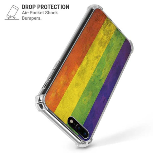 Distressed Rainbow Flag iPhone 7/8 Plus Clear Case
