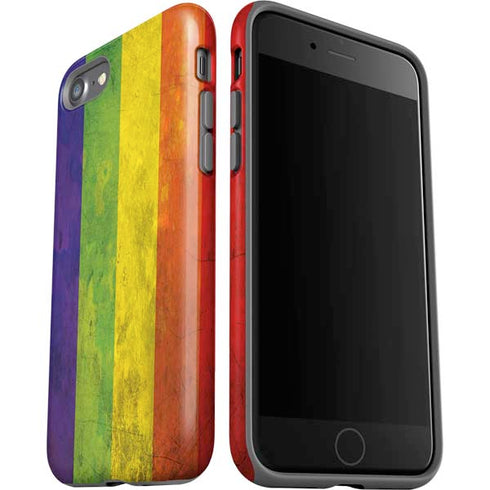 Distressed Rainbow Flag iPhone SE (2nd & 3rd Gen) Pro Case