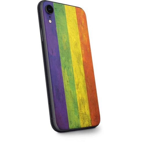 Distressed Rainbow Flag iPhone XR Skin