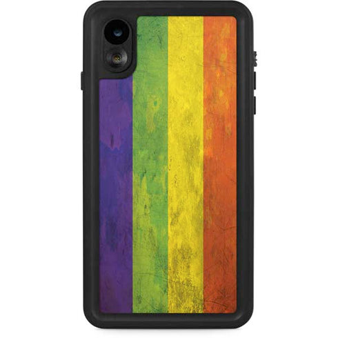 Distressed Rainbow Flag iPhone XR Waterproof Case