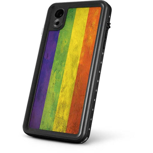 Distressed Rainbow Flag iPhone XR Waterproof Case