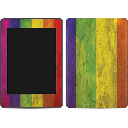 Distressed Rainbow Flag Amazon Kindle Skin