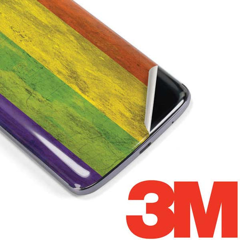 Distressed Rainbow Flag Moto E5 Plus Skin