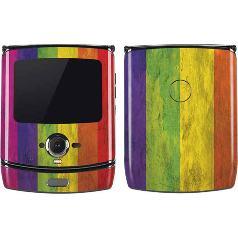 Distressed Rainbow Flag Motorola RAZR Skin