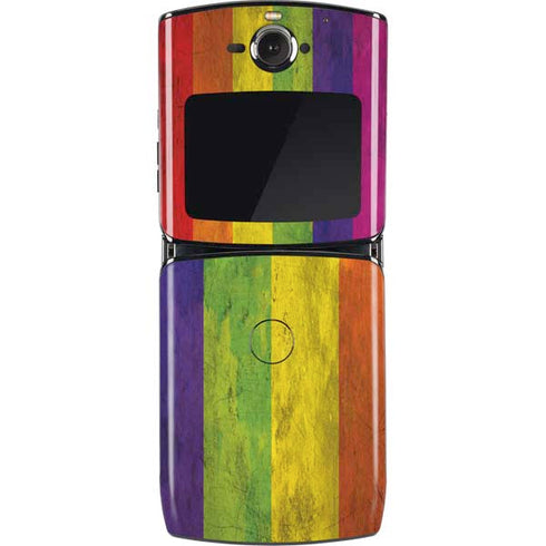 Distressed Rainbow Flag Motorola RAZR Skin