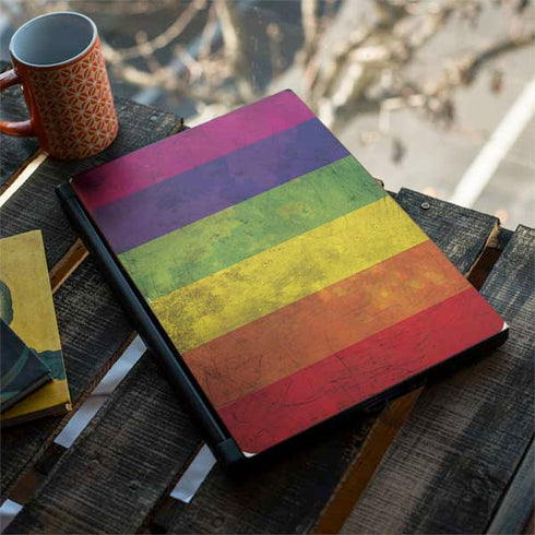 Distressed Rainbow Flag MSI GS65 Stealth Laptop Skin
