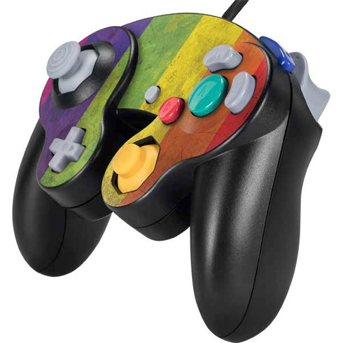Distressed Rainbow Flag Nintendo GameCube Controller Skin