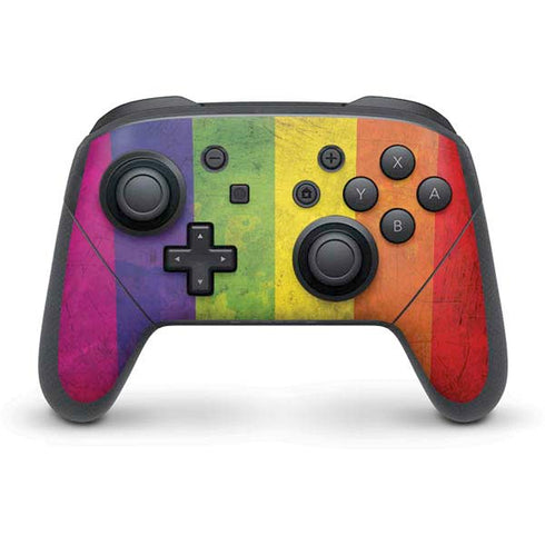 Distressed Rainbow Flag Nintendo Switch Pro Controller Skin