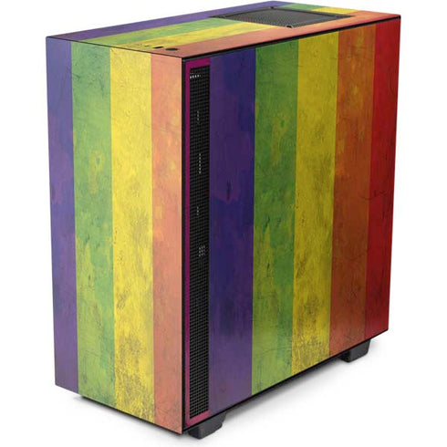 Distressed Rainbow Flag NZXT H510 Compact ATX Mid-Tower Case Skin