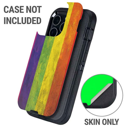 Distressed Rainbow Flag Otterbox Defender iPhone Skin
