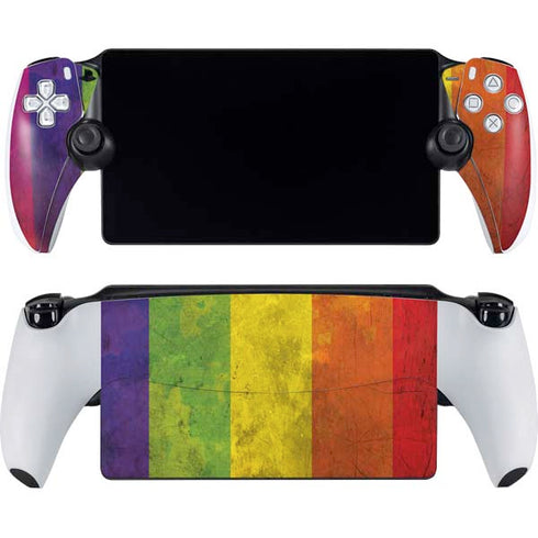 Distressed Rainbow Flag PlayStation Portal Remote Player Skin
